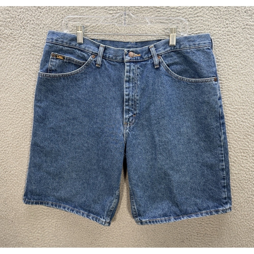 Vintage Lee Shorts Mens 38 Blue‎ Denim Jorts Workwear Grunge Skater 90s Y2K